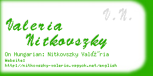 valeria nitkovszky business card